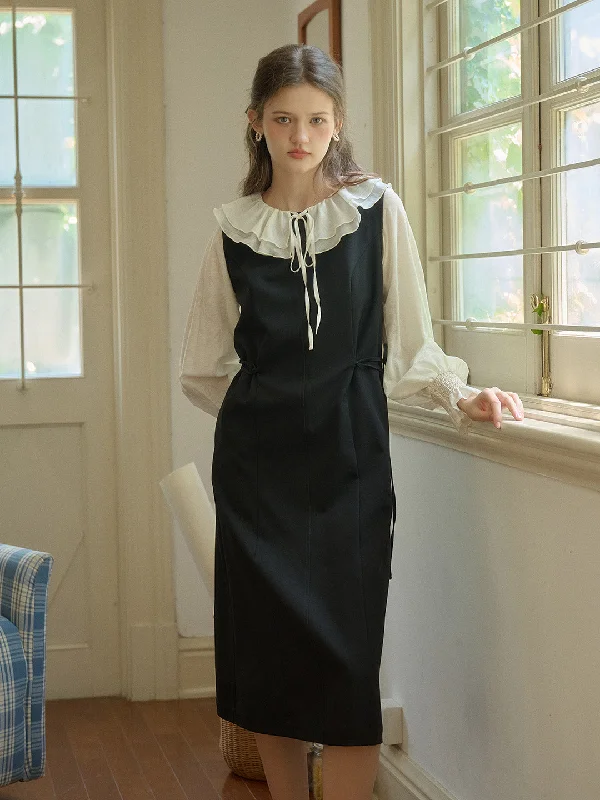 Instant Savings Await!Braelynn Simple Elegant Tie-Up Sleeveless Dress (Without Lined Top)
