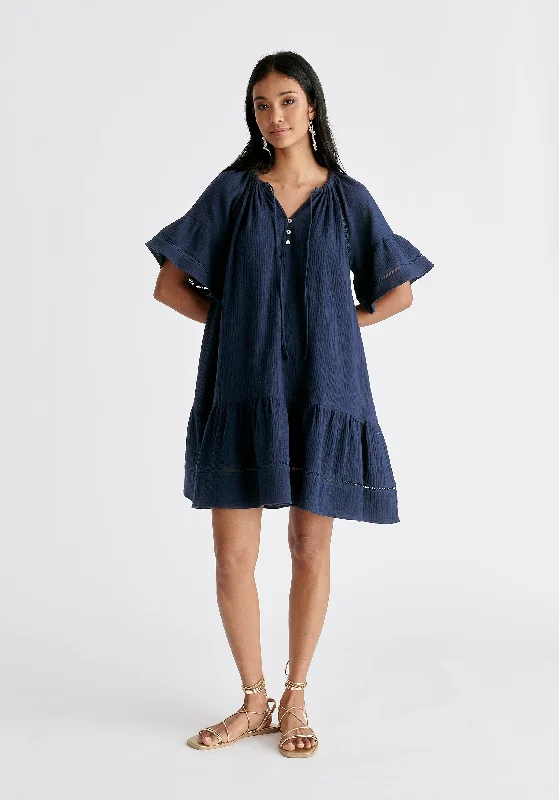Massive Price Cuts!Cheesecloth Swing Dress