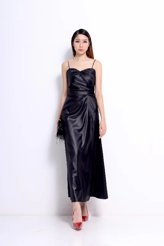 Grab Yours Before It’s Too Late!Dani Leather-like Evening Dress