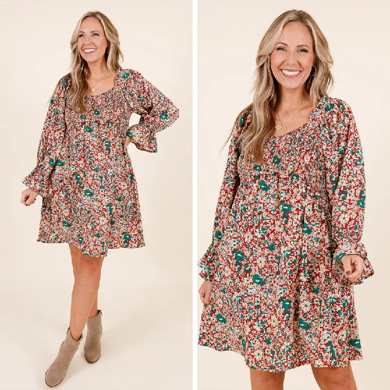 Shop Smart, Save Big!Floral Cowgirl Dress, Red