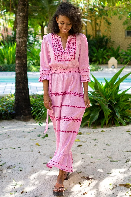 Shop Smart, Save Big!Freida Embroidered Dress | Pink/Raspberry