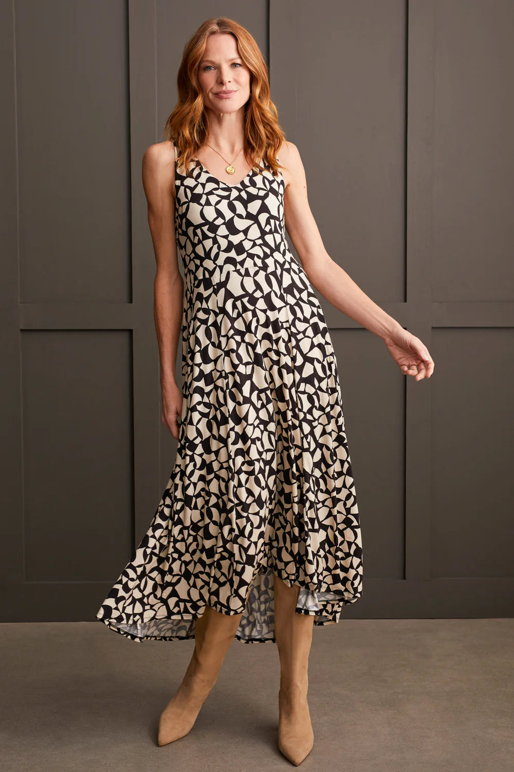 Best Offers of the Month!Frostgrey Printed High Low Dress