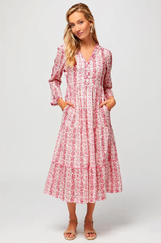 Shop Smart, Save Big!Hattie Dress | Linear Botanical Pink