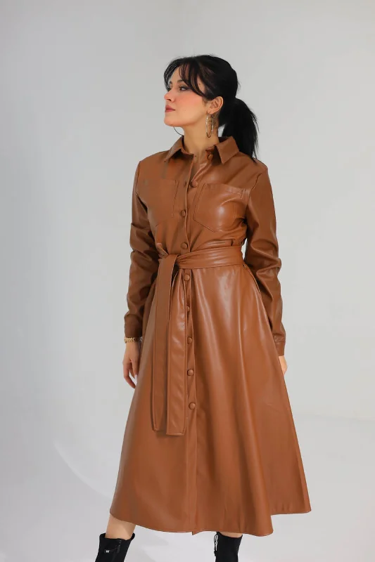 Don’t Wait – Shop Today!Leather dress 8283