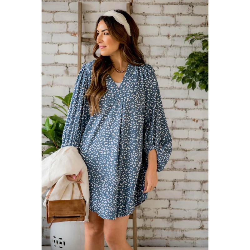 Sale Alert – Get Ready to Shop!Puff Sleeve Leopard Tunic Dress