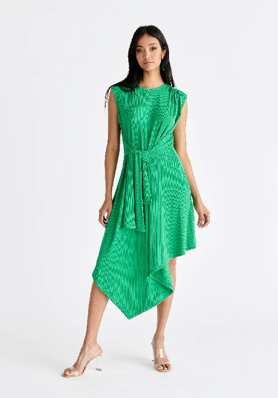 Hot Deals You Can’t Resist!Ribbed Asymmetric Hem Dress