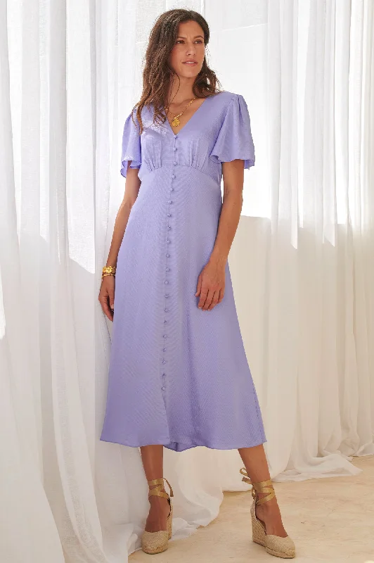 Huge Savings – Act Now!Sally Anne Satin Dress | Lavender