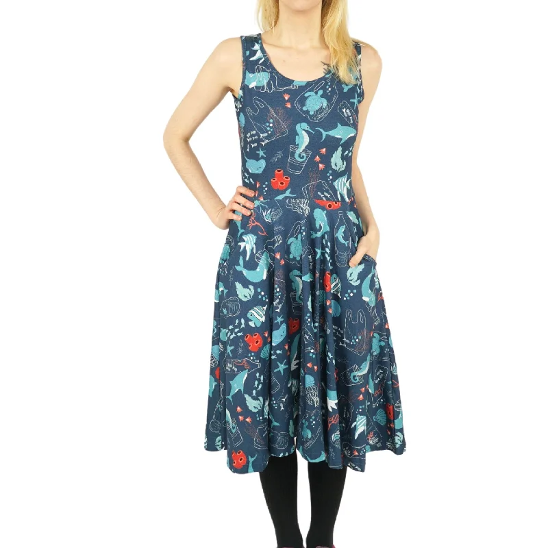Save More with Every Purchase!Save the Ocean Sleeveless Twirl Dress [FINAL SALE]