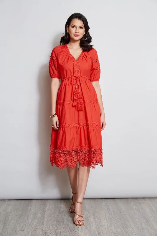 Don’t Wait – Deals Won’t Last!Embroidered Short Sleeve Dress