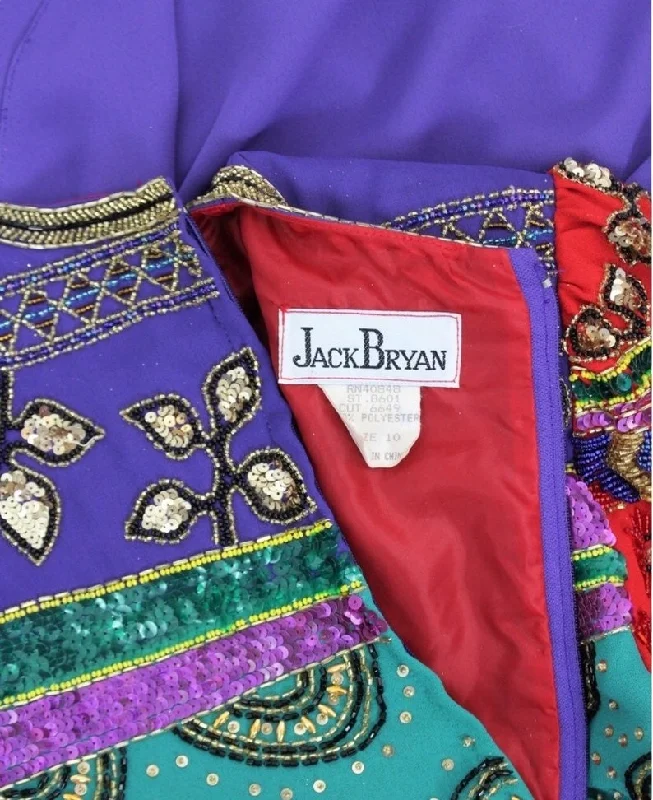 Savings You Can’t Ignore!Vintage colorful sequin Jack Bryan dress sz M