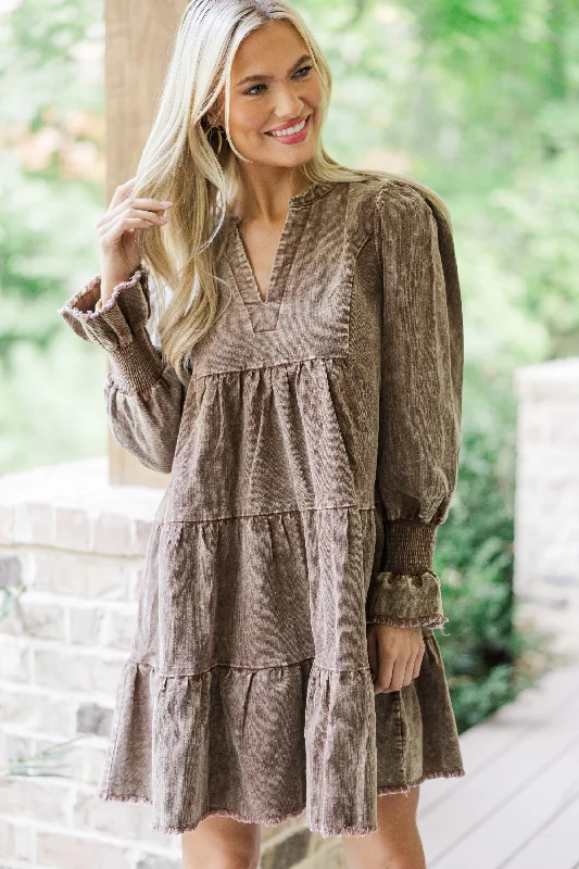 Save More with Every Purchase!You've Got It Brown Corduroy Dress