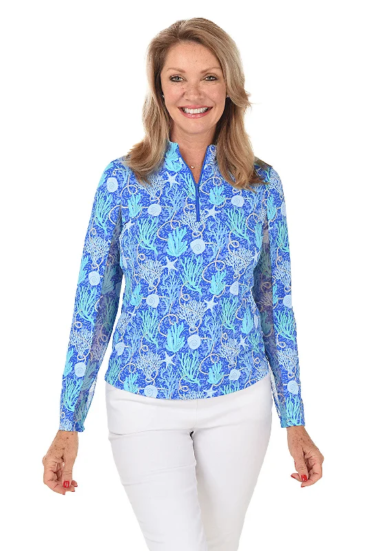 Huge Savings – Act Now!Blue Valara Undersea UPF50+ Sun Shirt