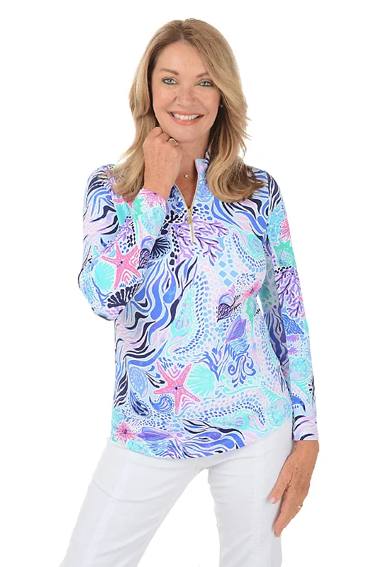 Mega Sale Happening Now!Blue Sea Wave UPF50+ Sun Shirt