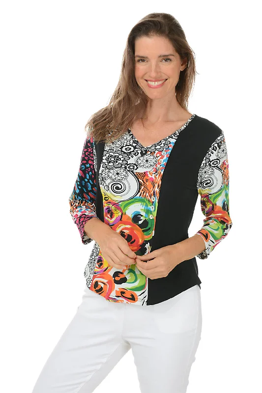 Special Discounts Inside!Petite Eliza V-Neck Offset Button Top