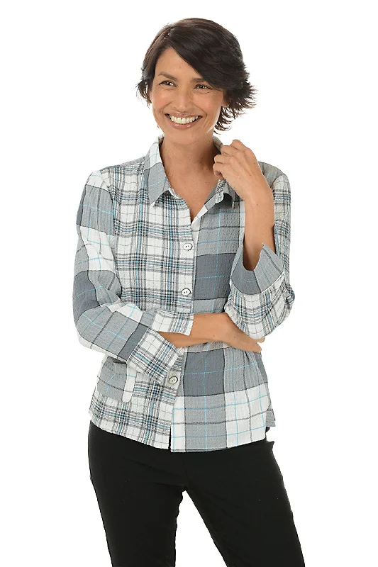 Huge Savings – Act Now!Plaid Hip Pocket Button-Front Shirt