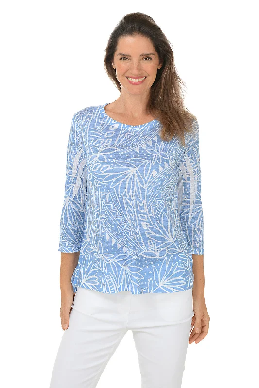 Stock Up and Save!Tropic Burnout High-Low Knit Top