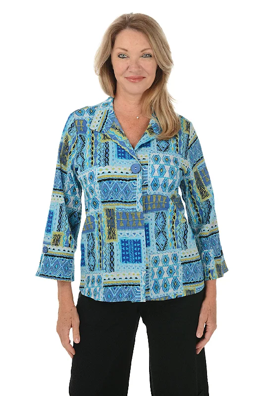 Best Deals Just for You!Oasis Patchwork Button-Front Shirt