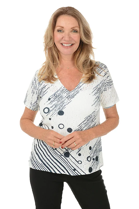 Unbeatable Prices!Meteor Shower Eyelet Short Sleeve Top