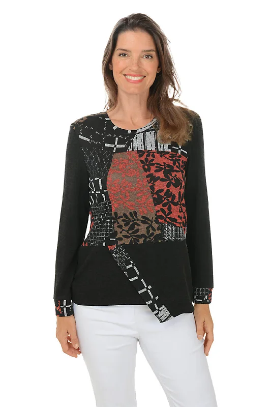 Price Drop Alert!Petite Eclectic Asymmetrical Long Sleeve Knit Top