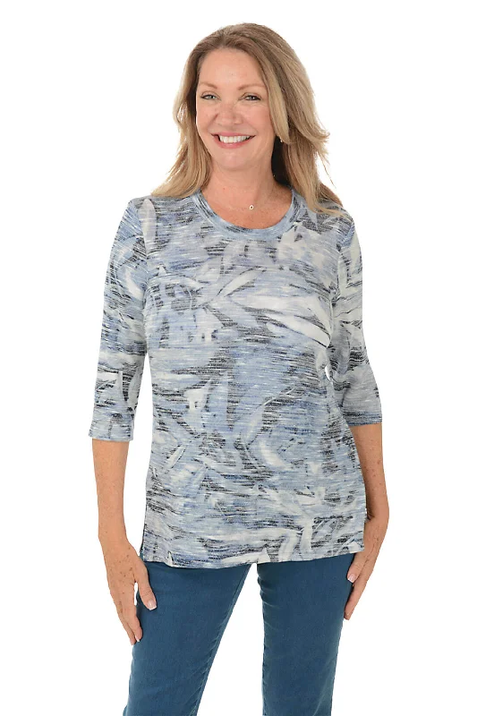 Save Money, Shop Happy!Petite Floral Echoes Slub Knit Top