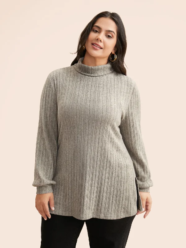 Biggest Sale of the Season!Airy Cozy Full Sleeve Turtleneck T-shirt