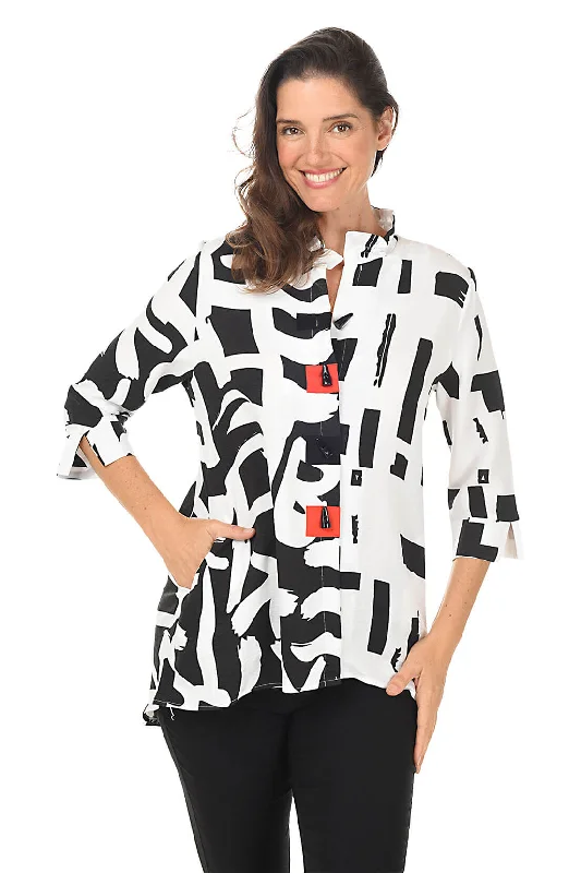 Save More When You Shop More!Silhouette High-Low Button-Front Shirt