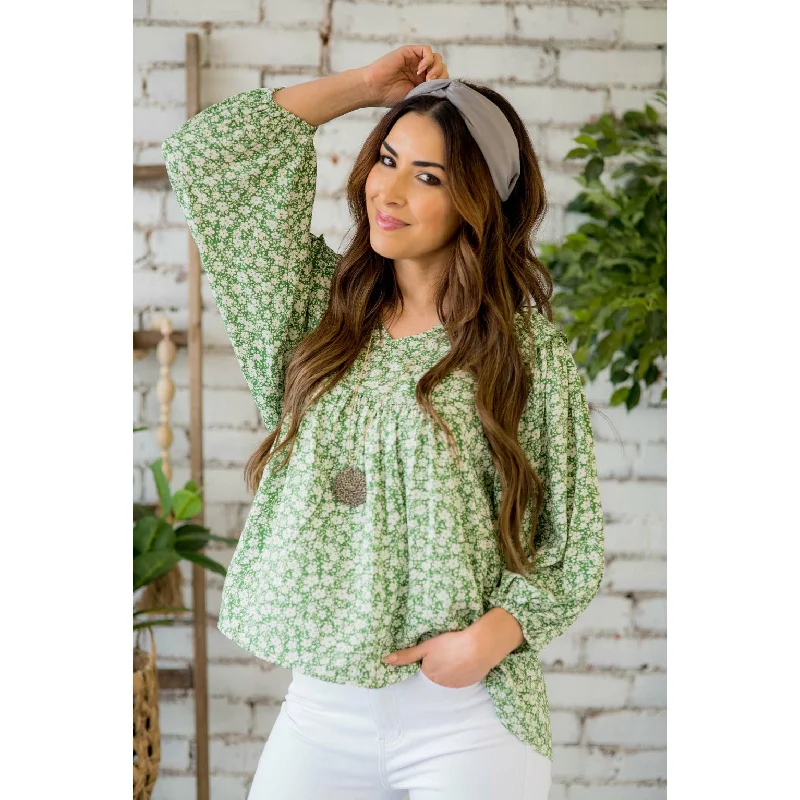 Everything Must Go!Field Of Daisies Bibbed Blouse