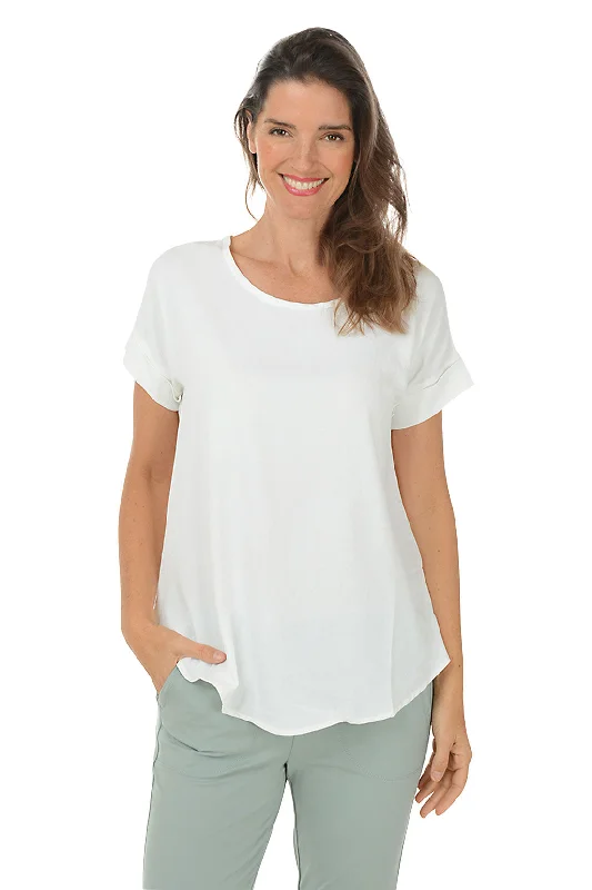 Today’s Deals, Tomorrow’s Regrets!Button Back Rolled Short Sleeve Blouse