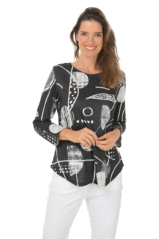 Upgrade for Less!Canvas Curved Hem Slub Knit Top