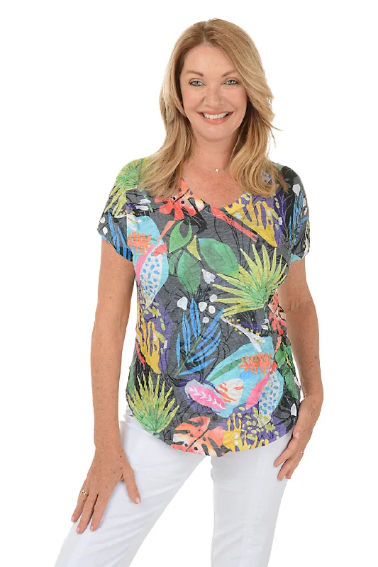 Steals and Deals Await!Harmony Crushed Short Sleeve Knit Top