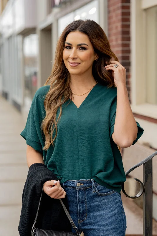 Amazing Prices You Can’t Resist!Relaxed V-Neck Blouse