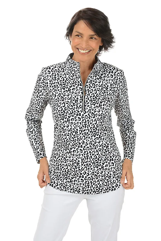 Get the Best for Less!Snow Leopard Cooling UPF50+ Mock Neck Top
