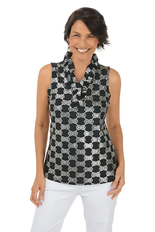 Every Deal is a Steal!Silver Medallion UPF50+ Ruffle Sleeveless Top