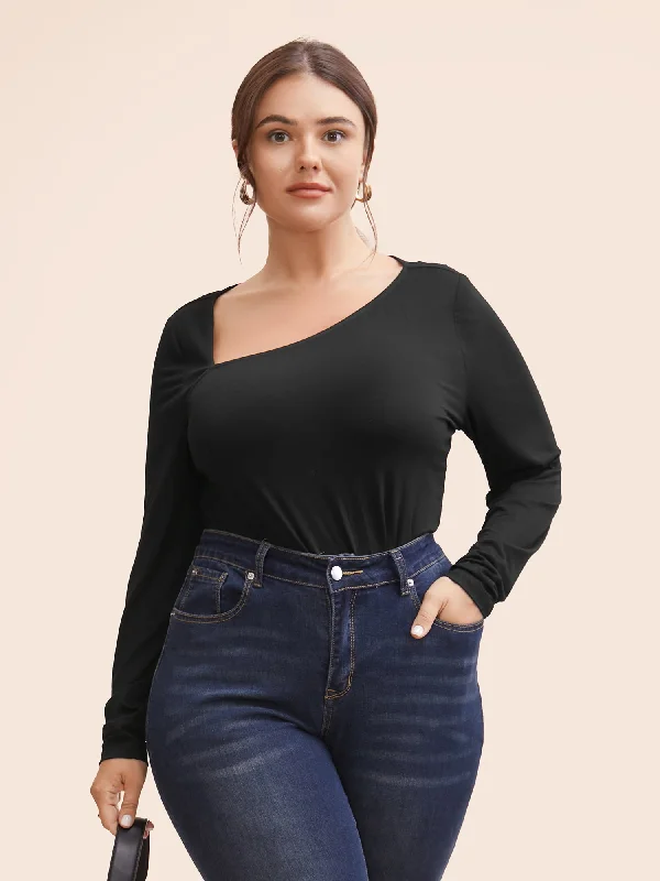 Buy One, Get One Free!Supersoft Essentials Asymmetrical Neckline T-shirt