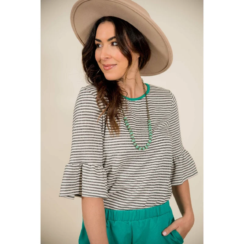 Flash Deals – Act Quickly!Trim Flutter Blouse