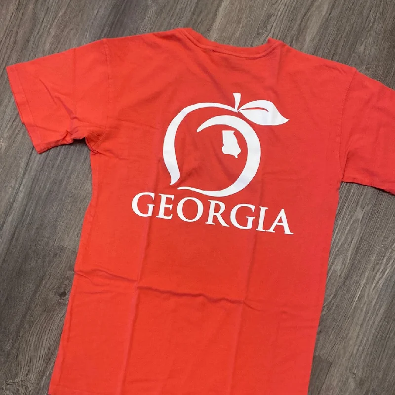 Special Offer – Act Fast!Peach State Pride Logo Georgia Red T Shirt