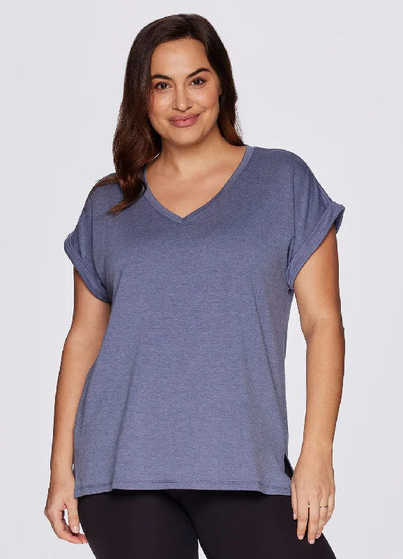 Snag the Best Prices Now!Plus Everyday V-Neck Tunic