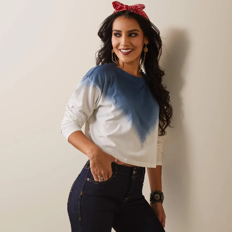Exclusive Deals Just for You!Women's Howdy Ombre Top - White